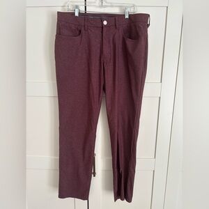 Bonobos Men's Burgundy Golf Pants Size 36x32